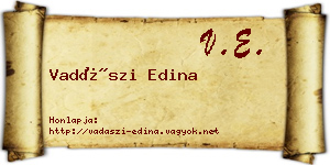 Vadászi Edina névjegykártya
