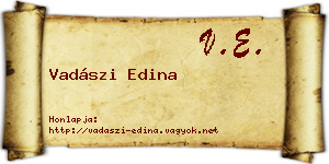 Vadászi Edina névjegykártya