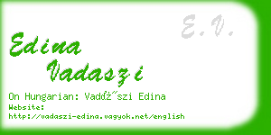 edina vadaszi business card